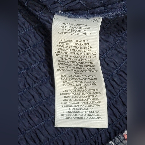 Polo Ralph Lauren Kezia Ditzy Floral Smocked Off The Shoulder Top Size XL - Picture 12 of 15